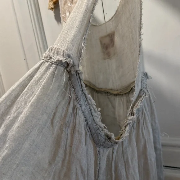 Vintage Magnolia Pearl Dress Linen Gauze Sheer - Picture 7 of 17